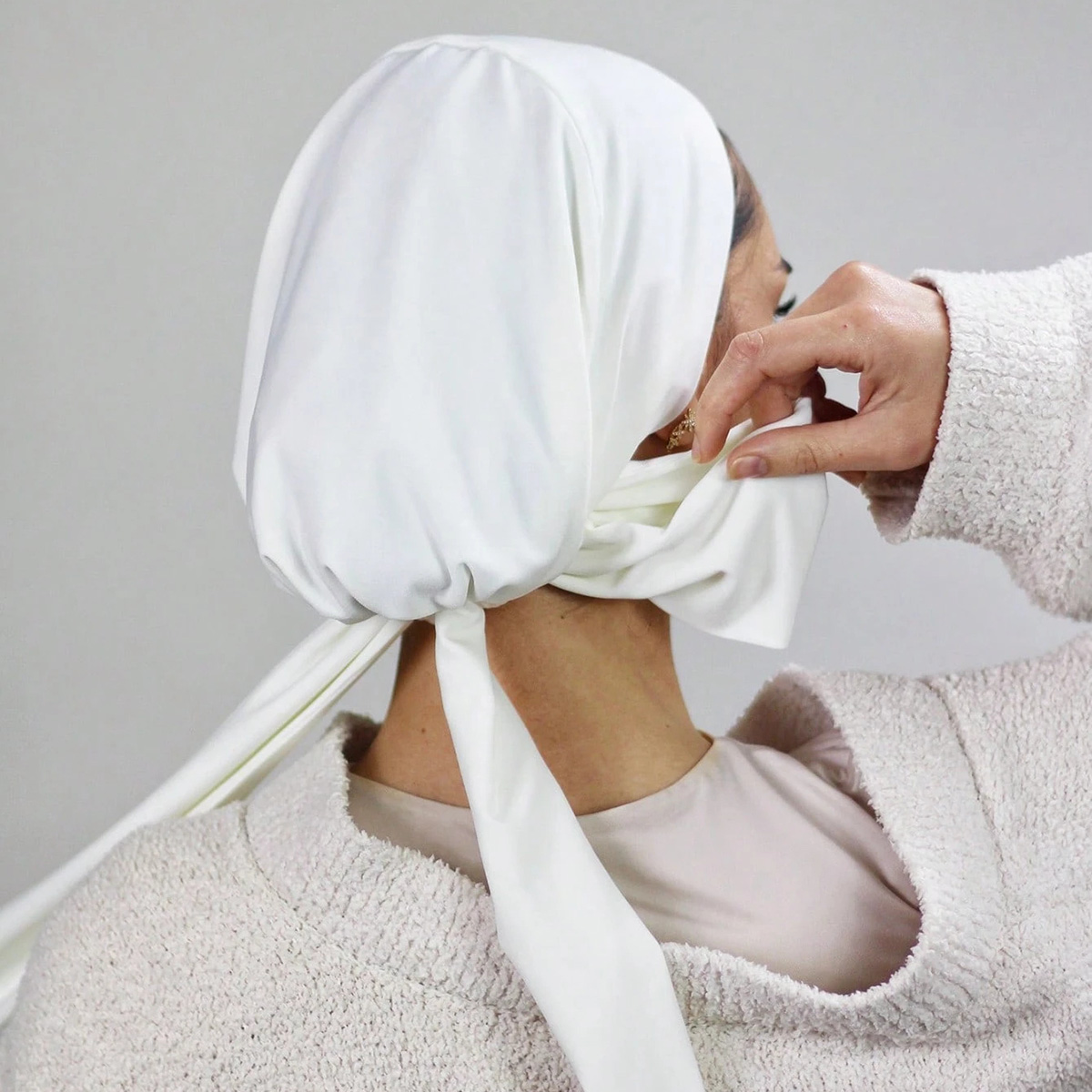 Tie Back Soild Jersey Instant  - Bandana Blank White 评论和价格