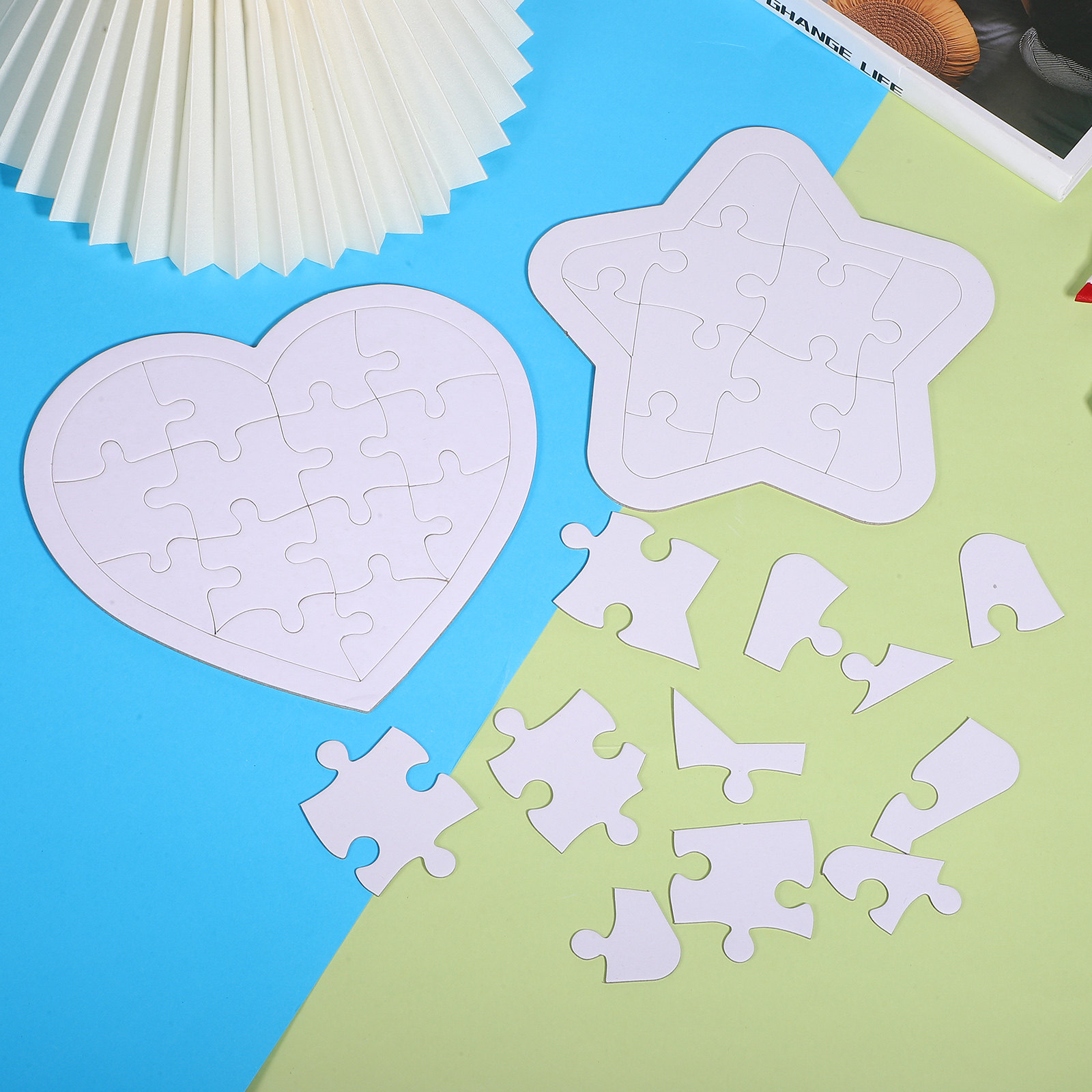 4Sets White Puzzles Set for Ki - Puzzle Blank White 评论和价格