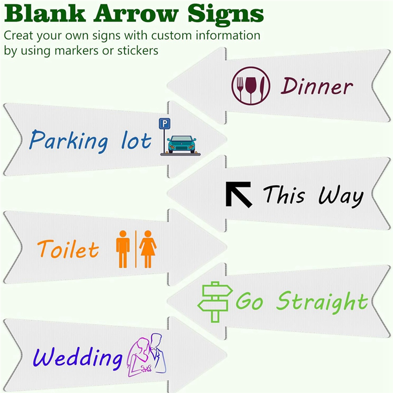 HRBAJ-Directional Arrows Signs - Yard Sign Blank 评论和价格