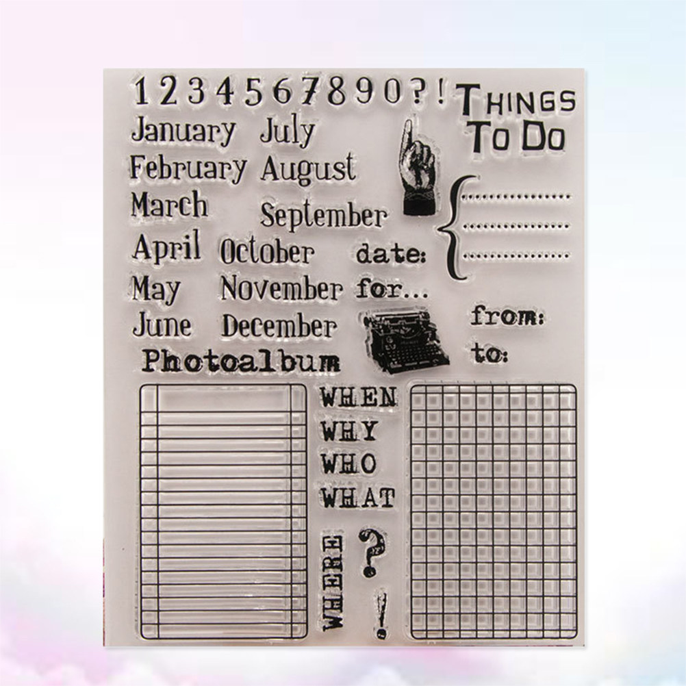 Calendar Date Silicone Stamp C - Photo Acrylic Block 评论和价格