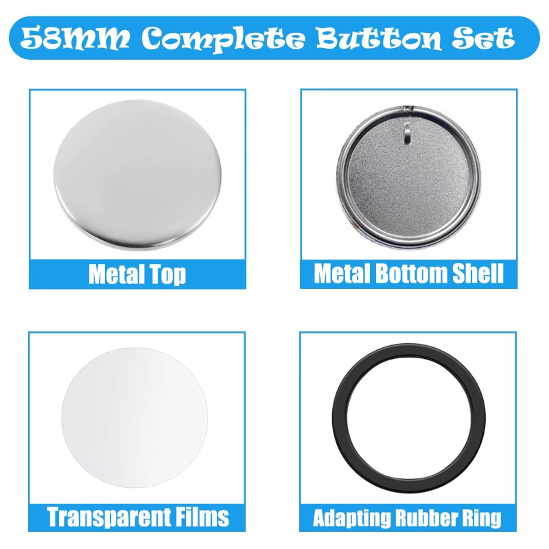 100 Sets 58 Mm/ 44 Mm Button M - Button Badge Blank 评论和价格