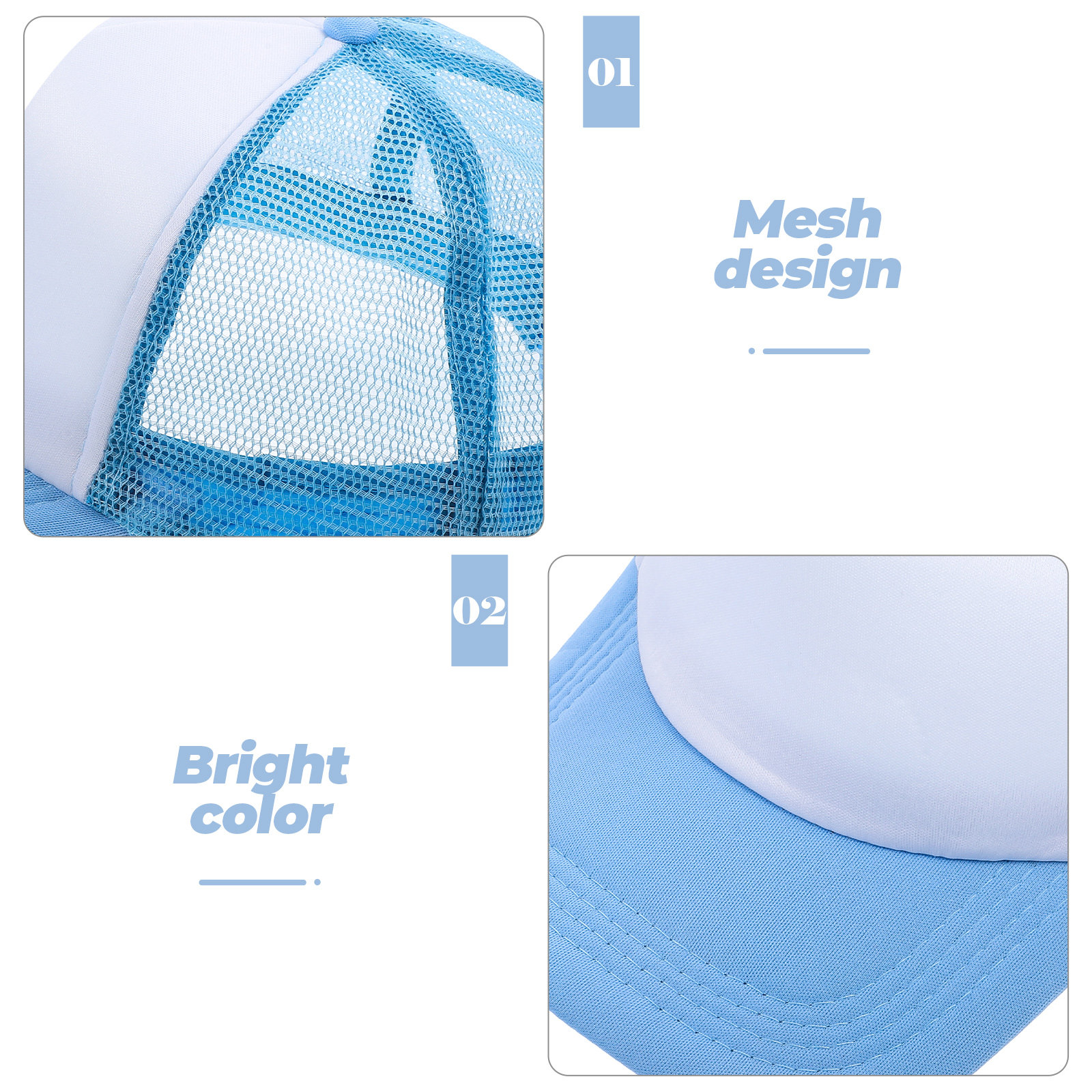 10Pcs Mesh Baseball Hat Blank  - Hat Sublimation Blank 评论和价格