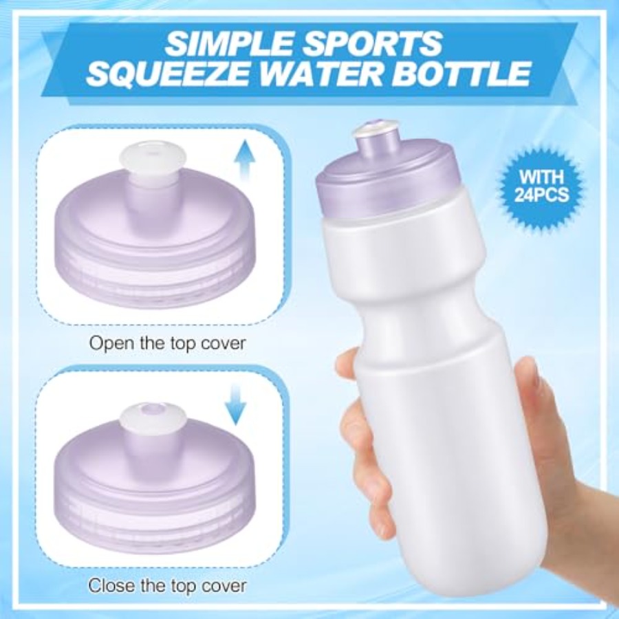 24 Pcs Sports Water Bottles Bu - Water Bottle Blank 评论和价格