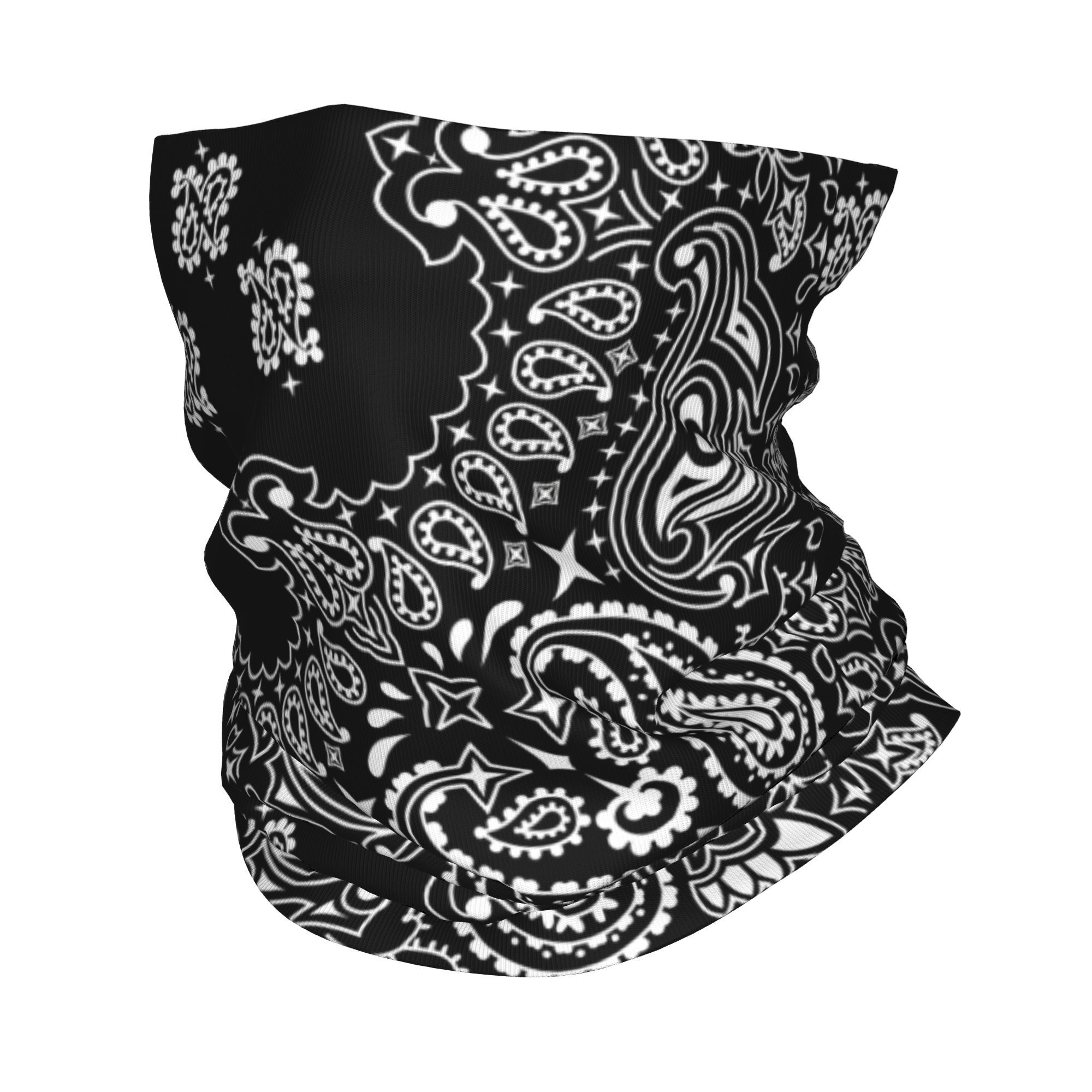 Custom Black And White Paisley - Bandana Blank White 评论和价格