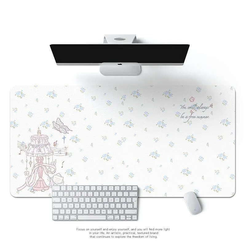 Cute Bunny Elegant Floral Leat - Mouse Pad Blank Sublimation 评论和价格