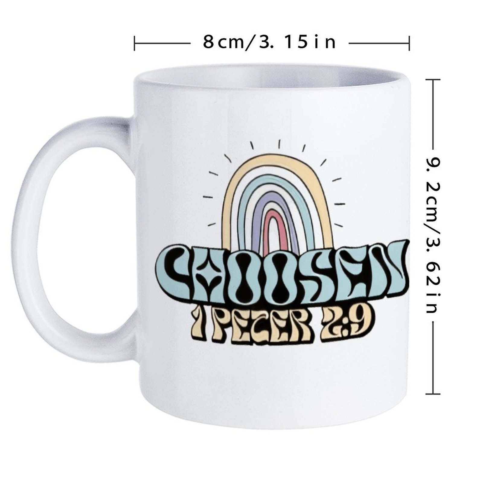 A Rainbow And A Rainbow With T - Sublimation Mug White 评论和价格