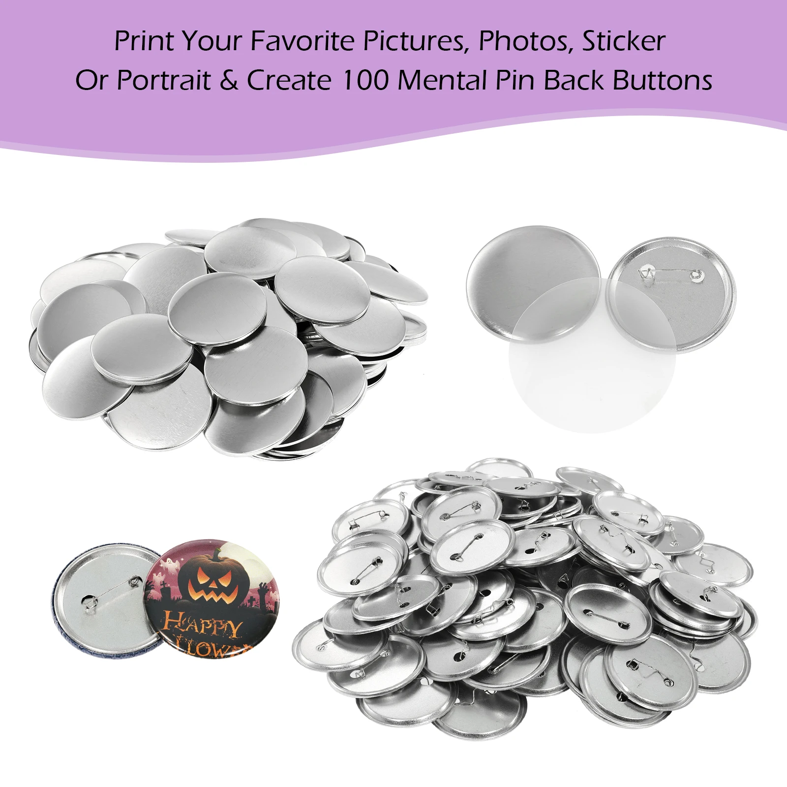 100 Sets Blank Badge Pin Butto - Button Badge Blank 评论和价格