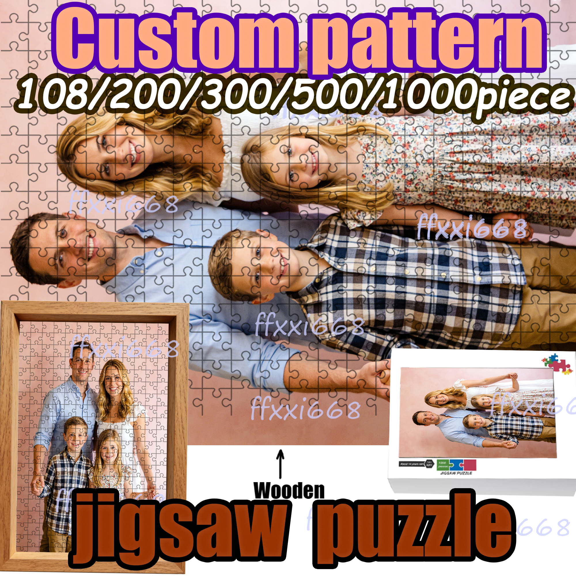 Custom 108/200/300/500/1000pie - Puzzle Blank White 评论和价格