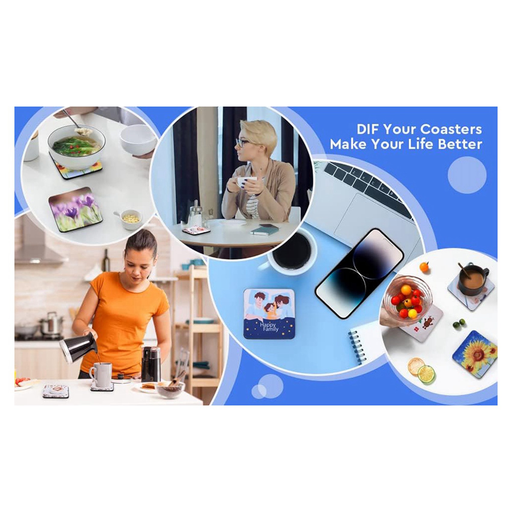 【LAST CHANCE】40PCS Square Subl - Coaster Sublimation Blank 评论和价格