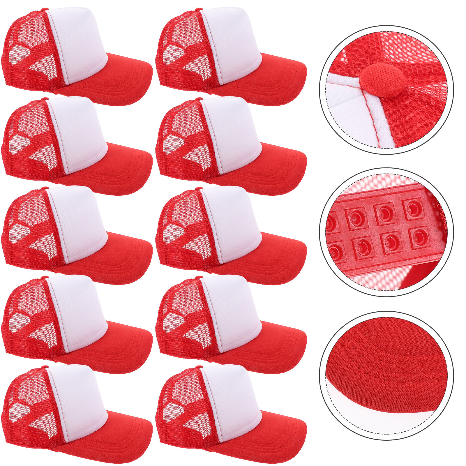 10Pcs Blank Mesh Baseball Hat  - Hat Sublimation Blank 评论和价格