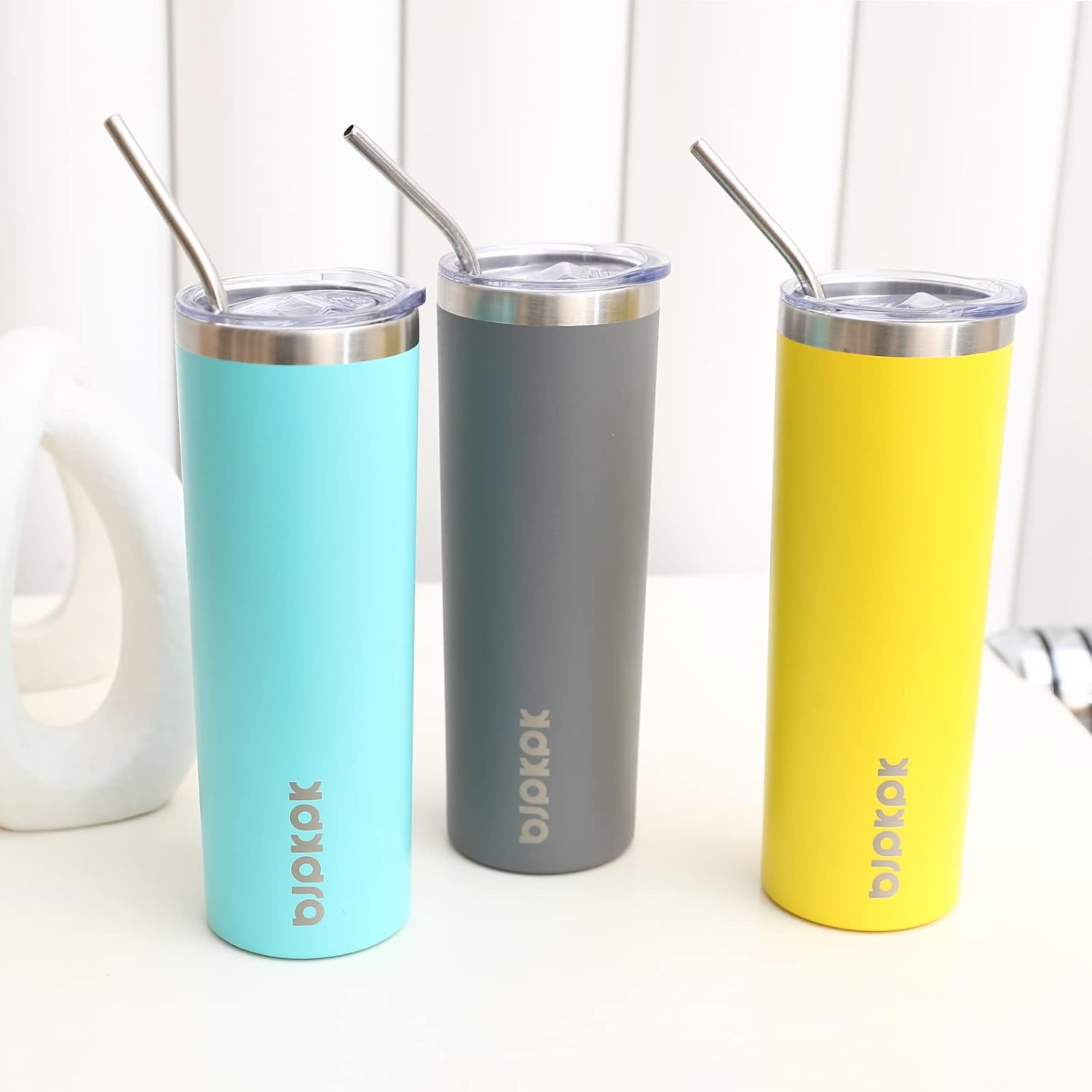 20 oz Skinny Tumbler with Lid, - Tumbler 20Oz White 评论和价格