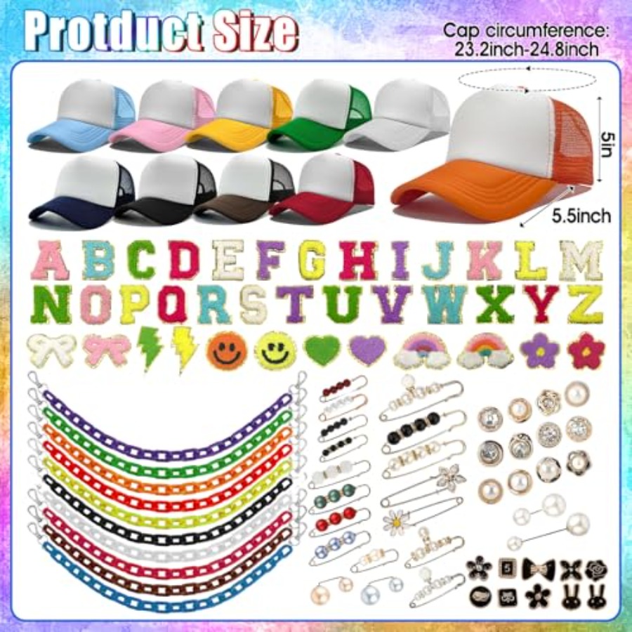 10 Pack Blank Trucker Hats DIY - Hat Sublimation Blank 评论和价格