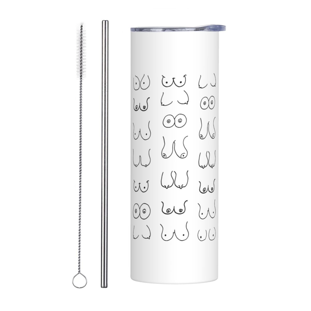 Black And White Tits Drawing S - Tumbler 20Oz White 评论和价格
