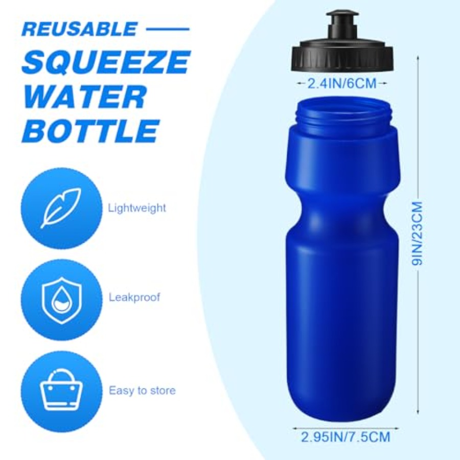 24 Pcs Sports Water Bottles Bu - Water Bottle Blank 评论和价格